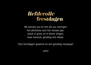 Kerstkaart liefdevolle feestdagen goudfolie met grote foto 3