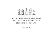 Kerstkaart lieve kerstgroet sterren 3