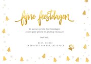Kerstkaart met eigen foto van hond en pootafdrukjes in goud 3