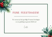 Kerstkaart met eigen mooie foto kersttakjes en hulst 3
