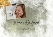Kerstkaart met foto en kerstboom 3