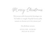 Kerstkaart met foto en merry christmas klassieke typografie 3