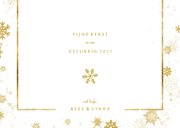 Kerstkaart met goudlook kader en foto's 3