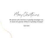 Kerstkaart minimalistisch met grote foto en gouden lijntjes 3