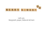 Kerstkaart Scrabble X-mas  3