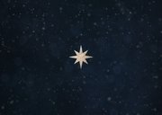 Kerstkaart sterren lichtpuntjes voor 2026 fijne feestdagen Achterkant