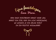 Kerstkaart strik hip roze rood goud sterretjes foto 3