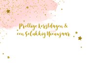 Kerstkaart tekst aquarel glitter 2