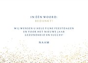 Kerstkaart 'Thank You' goudlook 3