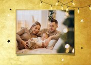 Kerstkaart ticket kerstdiner goud VIP party 2