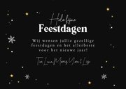 Kerstkaart uiltjes bosdieren familie maan sterren feestdagen 3