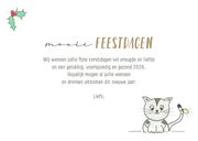 Kerstkaart - Vrolijke katten met kerstelementen 3