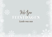 Kerstkaart winter liefde hart hot boomstam foto 3