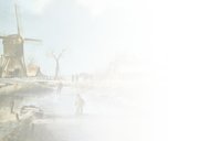 Kerstkaart winterlandschap met molen 2