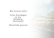 Kerstkaart winterlandschap met molen 3