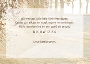 Kerstkaart winters landschap met bomen 3