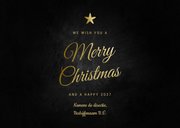 Kerstkaart zakelijk klassiek Merry Christmas met foto 3