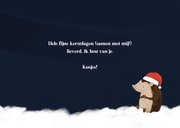 Kerstkaartje dikke kerstknuffel egeltjes en foto  3