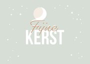 Kerstkaartje fotocollage maan roodborstje en vlokjes 2