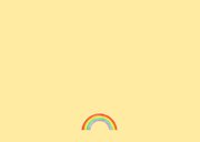 Kinderfeestje kaart met regenboog beertje Achterkant