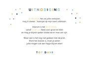 Kinderfeestje speeltuin typografisch uitnodiging jongen 3