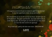 Kinderfeestje ticket paintballparty met verfspetters en camo 3