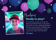 Kinderfeestje uitnodiging game party level up gaming 3