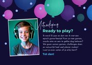 Kinderfeestje uitnodiging game party level up gaming 3