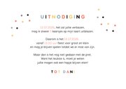 Kinderfeestje uitnodiging speeltuin typografisch 3