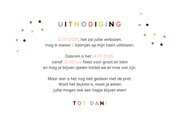 Kinderfeestje uitnodiging speeltuin typografisch 3