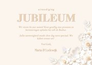 Klassieke fotokaart huwelijksjubileum met witte bloemen 3