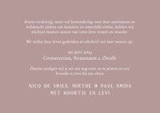 Klassieke rouwkaart met fotos en grote naam 3