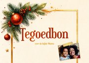 Klassieke tegoedbon bedankt met kerstballen  2