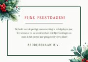 Klassieke zakelijke kerstkaart met kersttakjes en eigen foto 3
