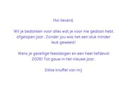 KNGF bedankkaart met twee hondjes in de sneeuw 3