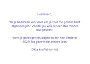 KNGF bedankkaart met twee hondjes in de sneeuw 3