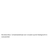 Kunstkaart van Nicolaas Baur. Schaatswedstrijd voor vrouwen  3