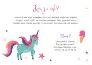 Lentefeest uitnodiging unicorn sterren foto 3