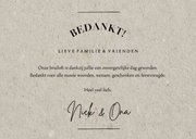 Less is more bedanktkaart trouwen moderen typografie 3