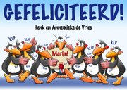 Leuke geslaagd kaart met pinguïns en applaus 3