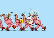 Leuke verjaardagskaart met blaasband 2