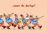 Leuke verjaardagskaart met fanfare, voor een vrouw 2