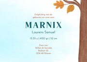 Lief geboortekaartje eekhoorn met baby in herfst 3