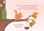  Lief geboortekaartje meisje eekhoorn met baby in herfst 2
