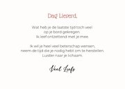 Lieve beterschapskaart liggend hondje met zielig kopje 3