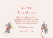 Lieve kerstkaart met muisjes en rijmpje en sterren 3