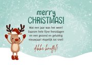 Lieve kerstkaart Oh deer what a year met hertje en foto's 3