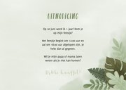 Lieve uitnodiging eerste verjaardag leeuwtje, jungle en foto 3