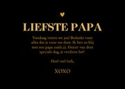 Lieve vaderdag fotokaart met hartjes op zwart 3
