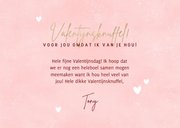 Lieve Valentijnskaart met foto's Valentijnsknuffel & hartjes 3